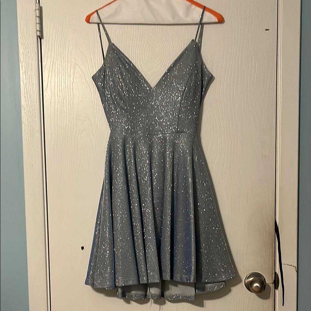 Windsor Sparkling Blue Spaghetti Strap Dress